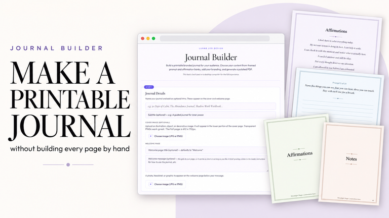 How to Make a Printable Journal to Sell (Without Designing Every Page by Hand)