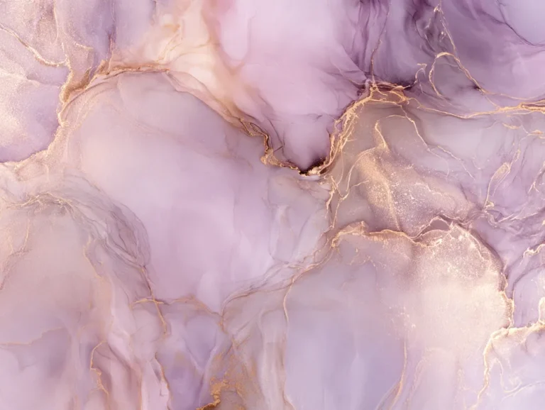 Lavender and pink alcohol ink texture with gold veins