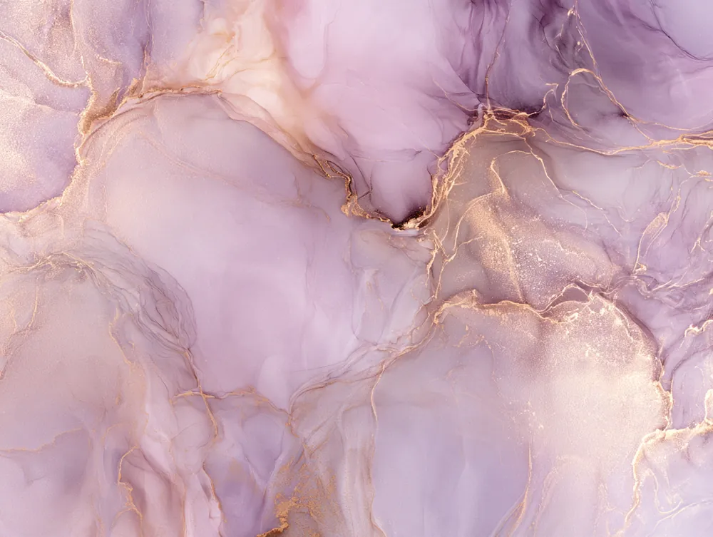 Lavender and pink alcohol ink texture with gold veins