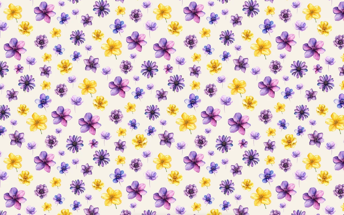 Full-screen repeat preview of a seamless watercolor flower pattern